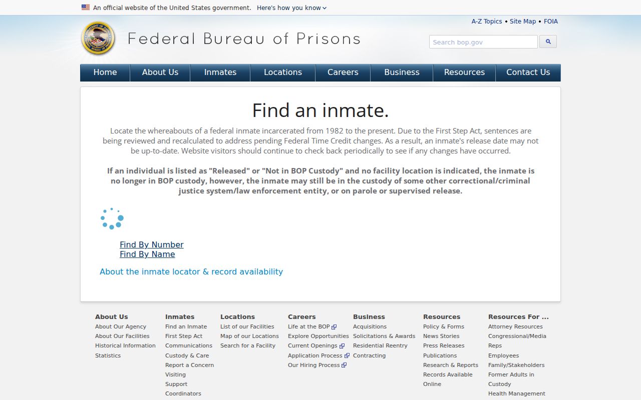 Elmwood Park resident lookup federal custody locator fields