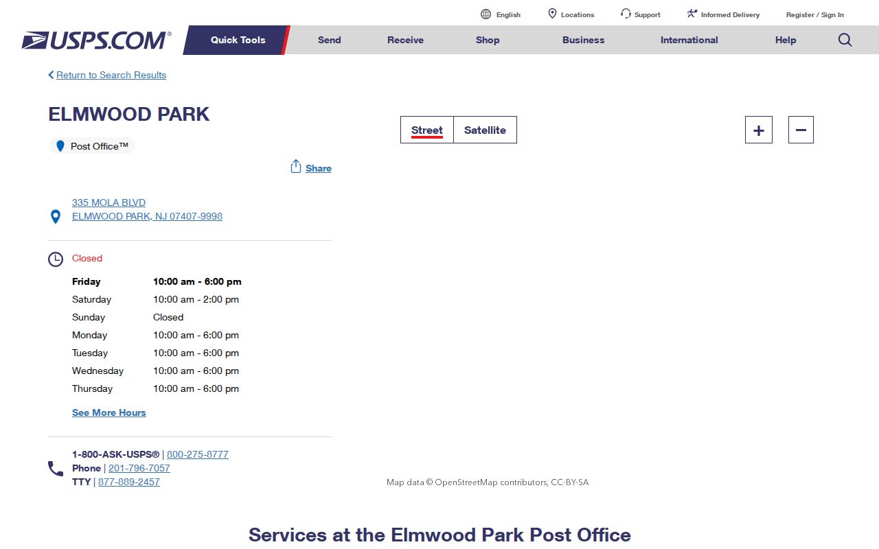 Elmwood Park ZIP code directory USPS 07407 post office record