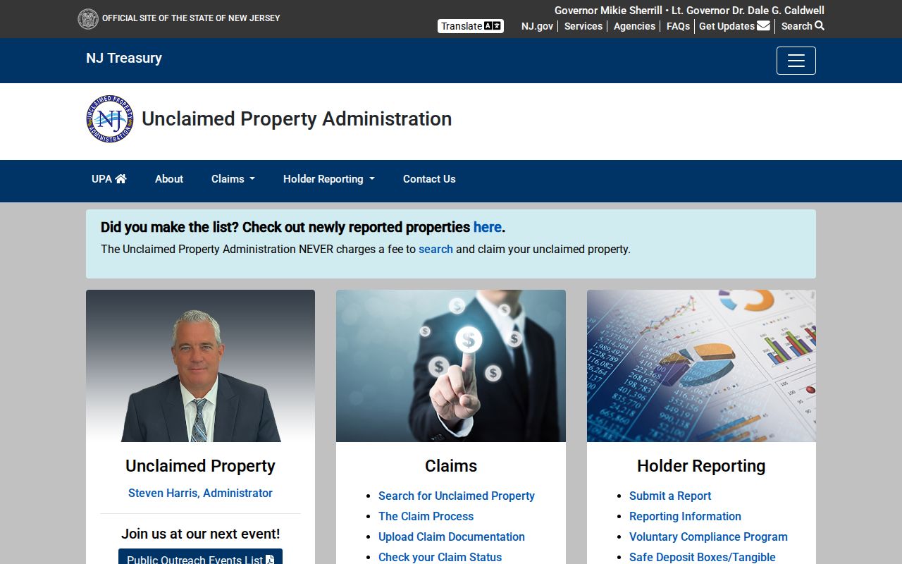 Elmwood Park residents directory New Jersey unclaimed property search